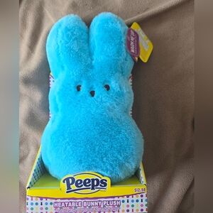 Peeps Heatable Bunny Plush Blue Easter Rabbit New With Tag So Soft